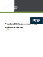 Provisional Skills Assessment Applicant Guidelines - V1.2 July 2024