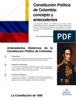 Constitucion Politica de Colombia Concepto y Antecedentes