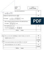 Practice Set 13 Mathematics A Level Paper 1+2 Pure Mathematics 1+2 Mark Scheme