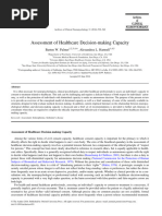 Assessment of Healthcare Decision-Making Capacity