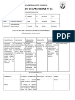 Sesion de Aprendizaje de Religion