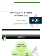 Founder Institute 12.08.11 Revenue, Cost and Profit - Dave Parker