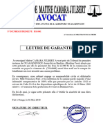 Lettre de Garantie