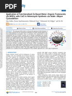 Kalhor Et Al 2024 Application of Functionalized ZN Based Metal Organic Frameworks (ZN Mofs) With Cuo in Heterocycle