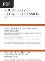 Unit 5 Sociology of Legal Profession