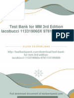 Immediate Download Test Bank For MM 3rd Edition Iacobucci 113319060X 9781133190608 All Chapters