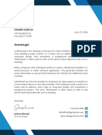 Blue Elegant Modern Corporate Letterhead