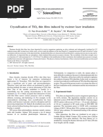 Crystallisation of TiO2 Thin Films Induced by Excimer Laser Irradiation