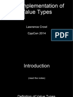 The Implementation of Value Types - Lawrence Crowl - CppCon 2014