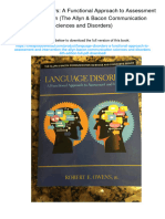 Language Disorders: A Functional Approach To Assessment and Intervention (The Allyn & Bacon Communication Sciences and Disorders)