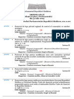 Proiectul ORDINII de ZI A Ședinței În Plen Din 31 Iulie 2024