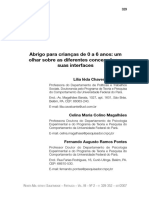 Abrigo para Crianças de 0 A 6 Anos - Um Olhar Sobre As Diferentes Concepções e Suas Interfaces