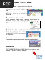 Partes de La Ventana de Word