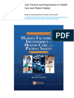 Handbook of Human Factors and Ergonomics in Health Care and Patient Safety. ISBN 1138074594, 978-1138074590