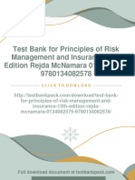 Immediate Download Test Bank For Principles of Risk Management and Insurance 13th Edition Rejda McNamara 0134082575 9780134082578 All Chapters