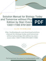 (FREE PDF Sample) Solution Manual For Biology Today and Tomorrow Without Physiology 5th Edition by Starr Evers ISBN 1305117395 9781305117396 Ebooks