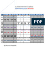 Calendario de Provas Manhã 1 Av