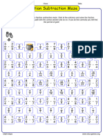 Fraction Subtraction Maze