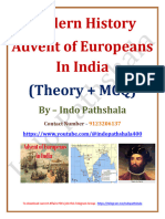 Advent of Europeans of India Colour