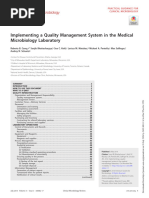 Carey Et Al 2018 Practical Guidance For Clinical Microbiology Laboratories Implementing A Quality Management System in