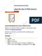 Adverb Worksheet For Class 2