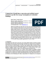 Comparison of Multi Linear Regression and Artificial Neural Network To Predict The Energy Consumption of Residential Buildings