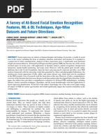 A Survey of AI-Based Facial Emotion Recognition Features, ML