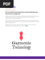 The Factors Behind Technology Failures in Garment Manufacturing Units and How To Mitigate That.