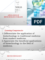 Application of Biotechnology in Health 1