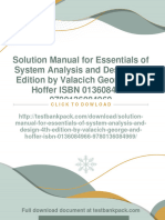 Solution Manual For Essentials of System Analysis and Design 4th Edition by Valacich George and Hoffer ISBN 0136084966 9780136084969