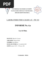 Informe #4.a Ley de Ohm