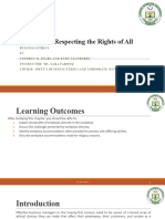 Chapter 8 - Recognizing and Respecting The Rights of All.