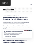 How To Remove Background in Premiere Pro - 3 Diff
