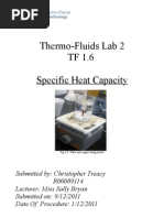 Thermo-Fluids Lab 2 TF 1.6 Specific Heat Capacity