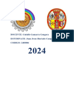 DOCENTE: Guiulfo Gamarra Gongora ESTUDINATE: Juan Jesus Hurtado Campos CODIGO: 2408006