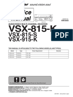 Pioneer VSX 815 K S VSX 915 K Rrv3093 SM