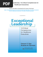 Exceptional Leadership: 16 Critical Competencies For Healthcare Executives. ISBN 1567932525, 978-1567932522