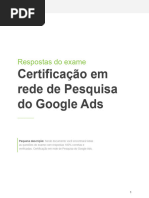 Certificação em Rede de Pesquisa Do Google Ads