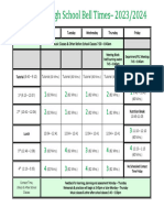 Bell Schedule 2023-2024