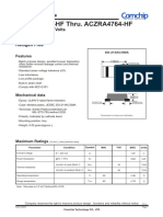 Diode Zener VZ 24V Iz 5ua PD 1W ACZRA4749-HF Datasheet