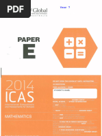 Icas e Maths 2014 W Answers