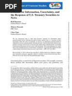 2021 - Benamar - RFS - Demand For Information, Uncertainty, and The Response of US Treasury Securities To News