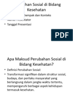 Perubahan Sosial Di Bidang Kesehatan