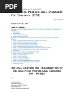 Philippine Professional Standards For Teachers