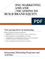 Chapter 5 - DESIGNING MARKETING PROGRAMS AND COMMUNICATIONS TO BUILD BRAND