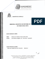 Município de Joinville: Lorial Descritivo de Refo" Do Telhado DO P:',111 - Io BOA VIS A