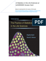 The Practice of Statistics in The Life Sciences W/ CrunchIt/EESEE Access Card. ISBN 1464175365, 978-1464175367