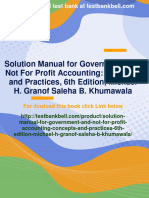 Solution Manual For Government and Not For Profit Accounting: Concepts and Practices, 6th Edition, Michael H. Granof Saleha B. Khumawala