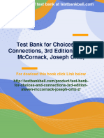 Immediate Download Test Bank For Choices and Connections, 3rd Edition, Steven McCornack, Joseph Ortiz, All Chapters