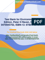 Immediate Download Test Bank For Environment, 8th Edition, Peter H Raven, ISBN-10: 0470945702, ISBN-13: 9780470945704 All Chapters